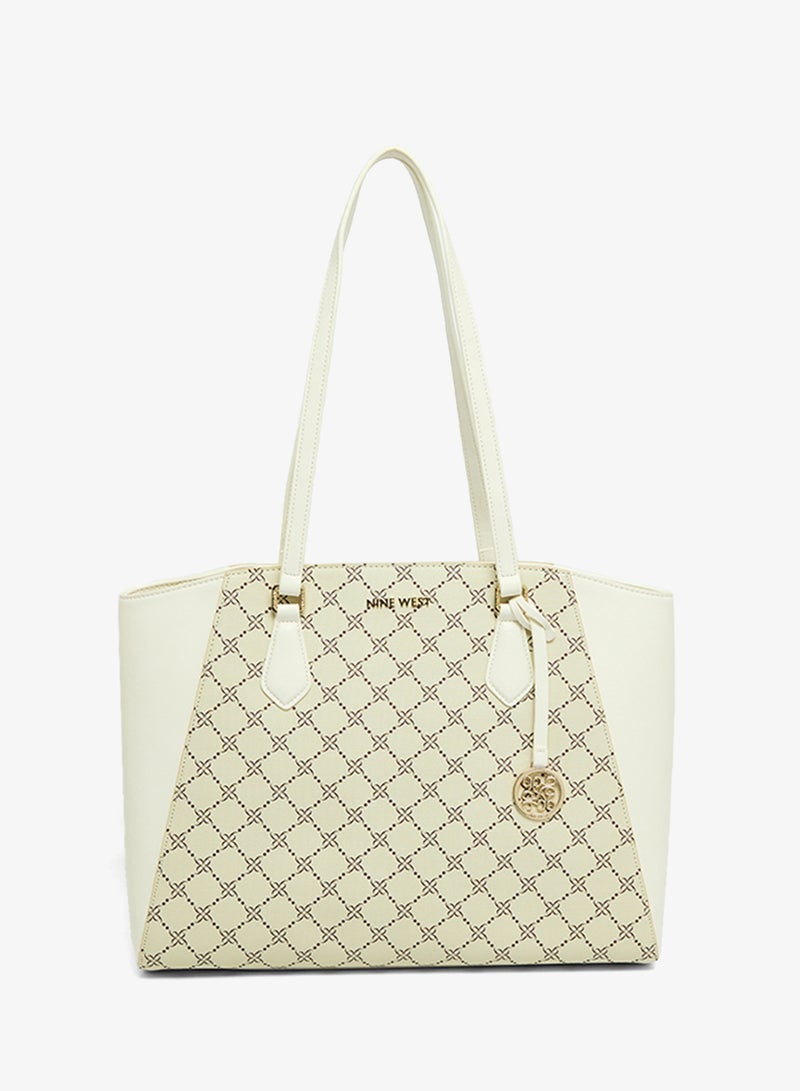 NINE WEST Top Handle Logo Detail Tote - Image 1